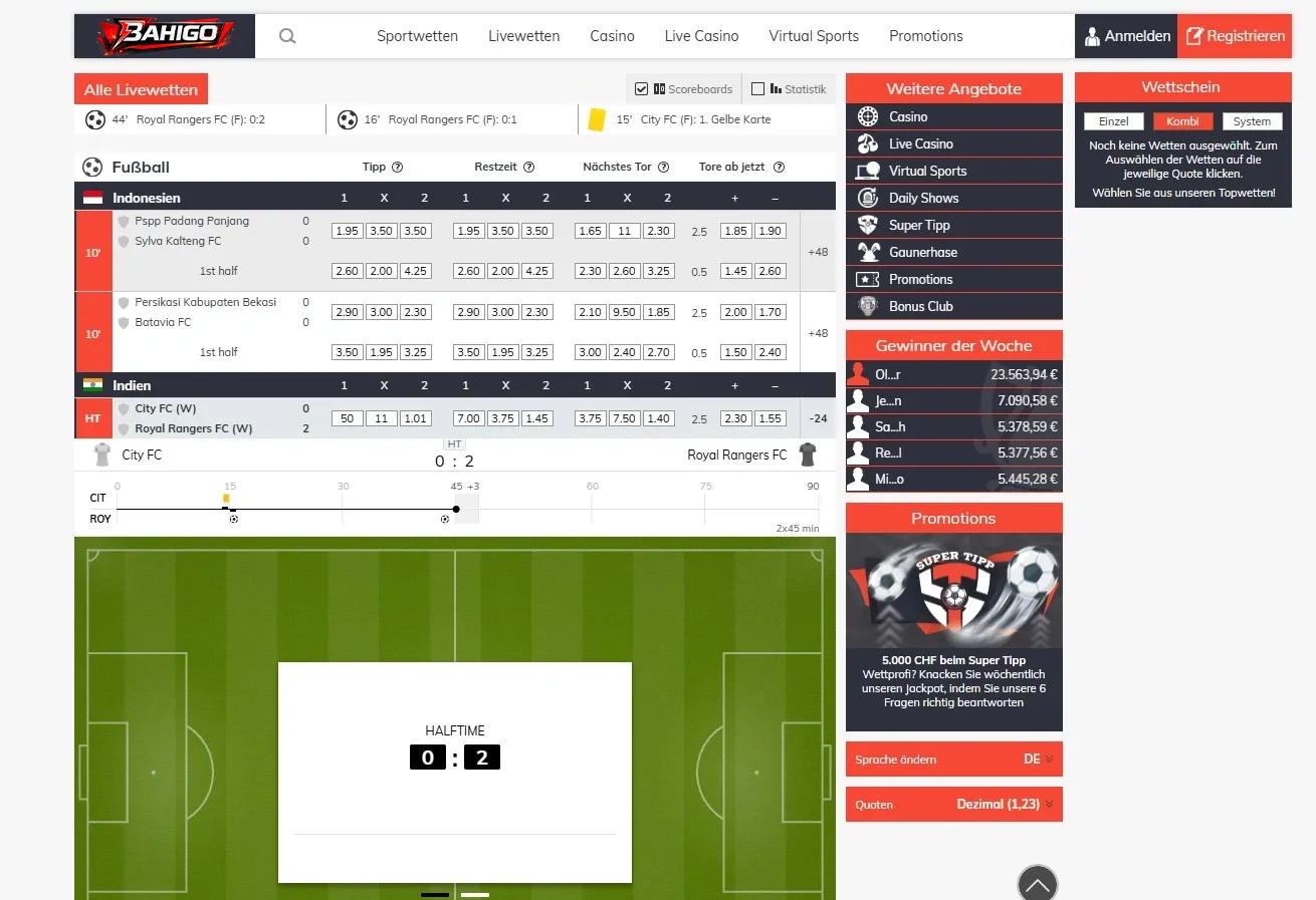Live Game Shows mit Unterhaltung pur im Bahigo Casino